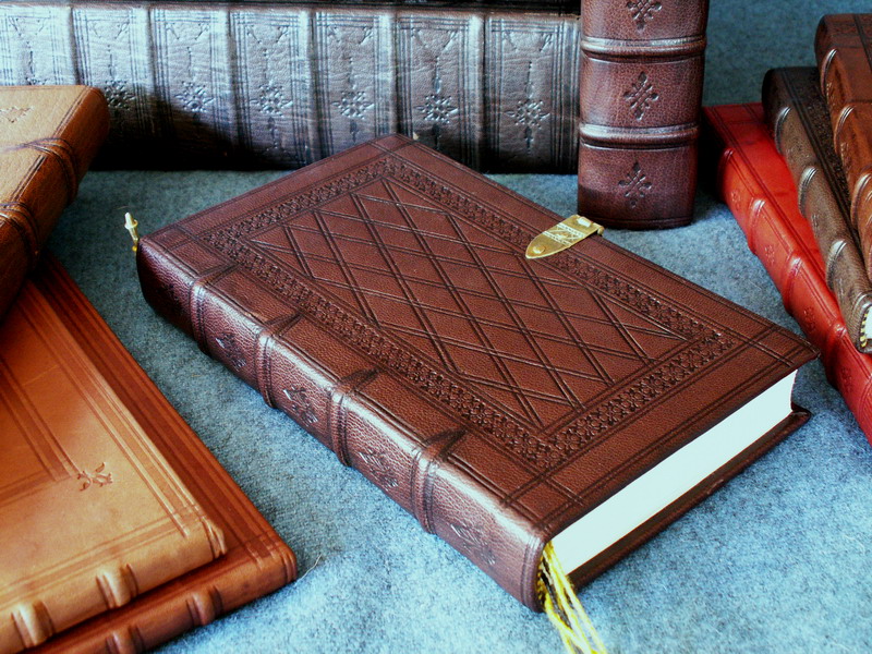 16th Century style leather bound book
